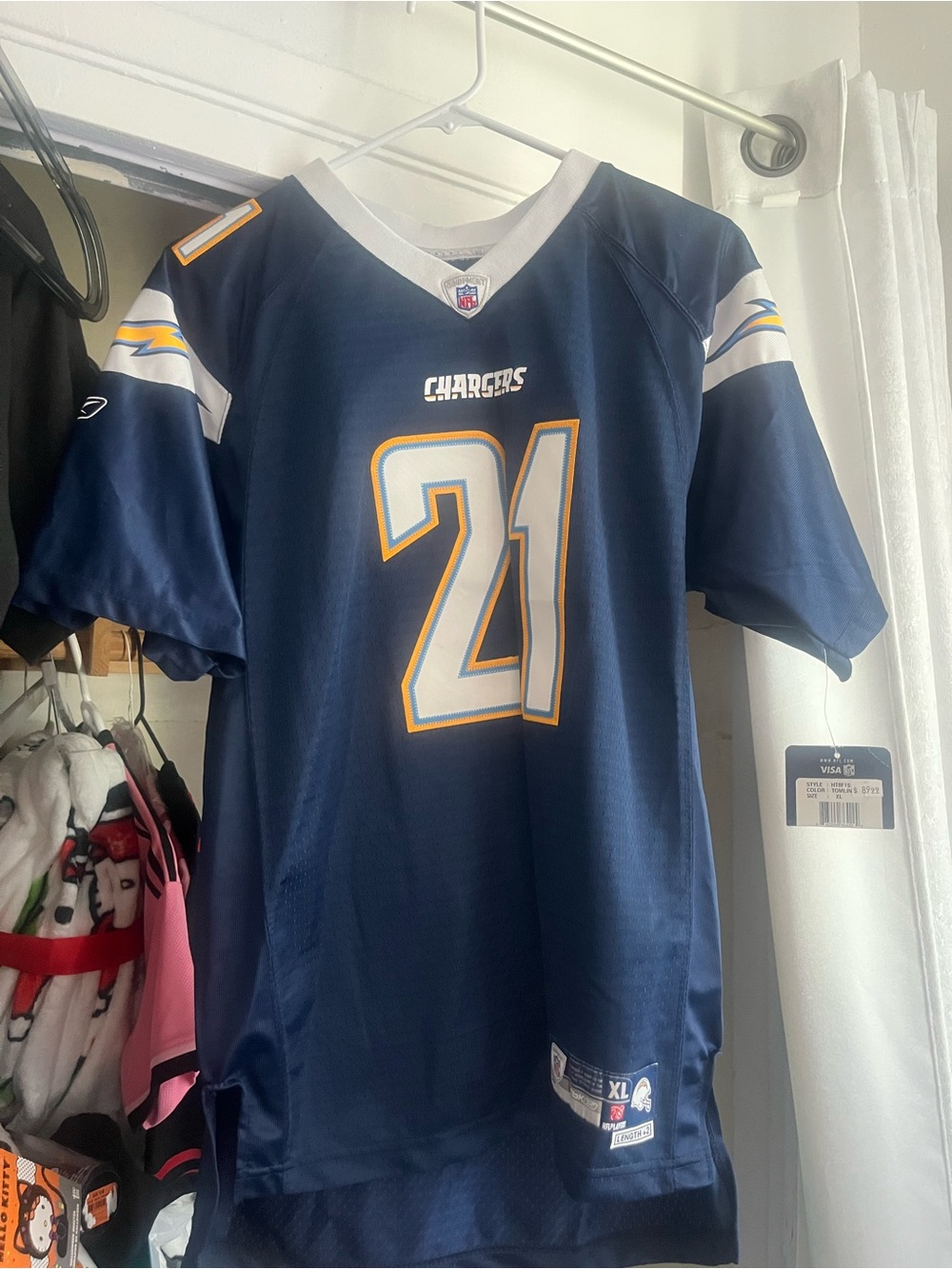 Youth XL Reebok LaDainian Tomlinson San Diego Chargers Premier Jersey Navy Blue